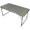Turistinis sulankstomas stalas, 120x60x55-70 cm, pilkas