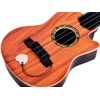 Vaikiška 4 stygų gitara su mediatoriumi, ruda