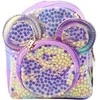 Vaikiška kuprinė su pelytės motyvu ir blizgučiais, 22 cm, 3L, violetinė