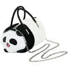 Vaikiška pliušinė rankinė Panda, 20 cm, juoda/balta