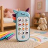 Vaikiškas edukacinis telefonas su šviesos ir garso efektais, mėlynas