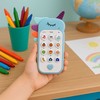 Vaikiškas edukacinis telefonas su šviesos ir garso efektais, mėlynas