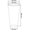 Vazonas Tubus Slim Shine, 150 mm