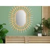 Veidrodis Boho D, rusvai gelsvas/Bamboo, 24 cm