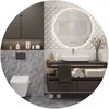 Veidrodis Circle LED, Chrome, 50 cm