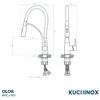 Virtuvinis maišytuvas Kuchinox OLOR U, BKR_G78D, Brushed auksinis/Juodas