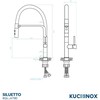 Virtuvinis maišytuvas Kuchinox SILUETTO U, BQU_778D, Chrome/Juodas