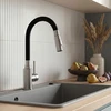 Virtuvinis maišytuvas Kuchinox VELIA, B52_762A, Brushed steel/Juodas