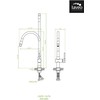 Virtuvinis maišytuvas Laveo Alita BVA_362D, Brushed nickel/Juodas
