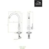 Virtuvinis maišytuvas Laveo Alita U BVA_068D, Chrome