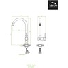 Virtuvinis maišytuvas Laveo Alita U BVA_368D, Brushed nickel