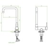 Virtuvinis maišytuvas Laveo Bona L BAB_265L, Brushed steel