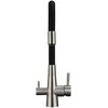 Virtuvinis maišytuvas Laveo Riveco su filtravimo sistema, Brushed steel/Juodas