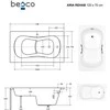 Vonia Besco Aria Rehab, 120 x 70 cm, su juoda apdaila