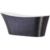 Vonia Besco Calima Glam Graphite, 170 x 74 cm, su chrome sifonu su persipylimu