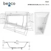 Vonia Besco Intima Duo Slim, 180 x 125 cm, dešininė