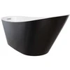 Vonia Besco Melody Juodas&amp;Baltas, 150 x 80 cm, su chrome sifonu