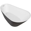 Vonia Besco Melody Juodas&amp;Baltas Matt, 150 x 80 cm, su chrome sifonu