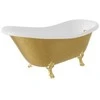Vonia Besco Otylia Glam 160, Gold+Gold, su sifonu su persipylimu Klik-klak Gold