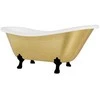 Vonia Besco Otylia Glam 160, Gold+Juodas, su sifonu Klik-klak Juodas