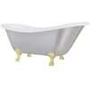 Vonia Besco Otylia Glam 160, Sidabrinis+Gold, su sifonu Klik-klak Gold