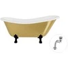 Vonia Besco Otylia Glam 170, Gold+Juodas, su sifonu Klik-klak Chrome