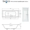 Vonia Besco Quadro Slim, 190 x 90 cm