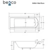 Vonia Besco Shea, 160 x 70 cm, su rifliuota juoda apdaila