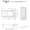 Vonia Besco Shea Slim, 140 x 70 cm