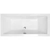 Vonia Besco Vera, 170 x 75 cm, be apdailos, su sifonu su pripildymu chrome