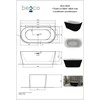 Vonia Besco Vica New B&W 170, su Klik-klak Juodas su persipylimu slim