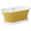 Vonia Besco Ziva Glam Gold, 160 x 75 cm, su sifonu su persipylimu slim auksinis