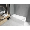 Vonia Mexen Cube su apdaila ir stiklo sienele, 180x80 cm + 70 cm, baltas+I/swing/juodas