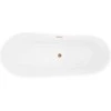 Vonia Mexen Dora, 150 x 75 cm, Baltas/Juodas + Brushed copper persipylimas