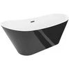 Vonia Mexen Dora, 160 x 75 cm, Baltas/Juodas + Brushed gun pilka persipylimas