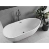 Vonia Mexen Eos, 150 x 75 cm, Baltas + Brushed gun pilka persipylimas