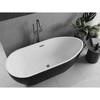 Vonia Mexen Eos, 150 x 75 cm, Baltas/Juodas + Brushed gun pilka persipylimas