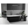 Vonia Mexen Eos, 150 x 75 cm, Baltas/Juodas + Brushed nickel persipylimas