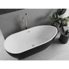 Vonia Mexen Eos, 150 x 75 cm, Baltas/Juodas + Brushed nickel persipylimas