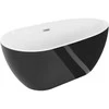 Vonia Mexen Eos, 150 x 75 cm, Baltas/Juodas + Brushed nickel persipylimas
