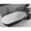 Vonia Mexen Eos, 150 x 75 cm, Baltas/Juodas + Chrome persipylimas