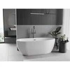 Vonia Mexen Eos, 170 x 75 cm, Baltas + Brushed gun pilka persipylimas