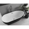 Vonia Mexen Eos, 170 x 75 cm, Baltas/Juodas + Brushed gun pilka persipylimas