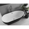 Vonia Mexen Eos, 170 x 75 cm, Baltas/Juodas + Gun metal persipylimas