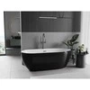 Vonia Mexen Eos, 170 x 75 cm, Baltas/Juodas + Brushed gun pilka persipylimas