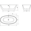 Vonia Mexen Eris, 180 x 95 cm, Baltas+Chrome