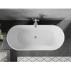 Vonia Mexen Flavia su sifonu, 150 x 75 cm, Baltas/Juodas+Chrome