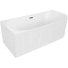Vonia Mexen Gia, kairinė, 150 x 75 cm, Baltas matt + Brushed gun pilka persipylimas