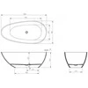 Vonia Mexen Glass Juodas Transparent, 160 x 80 cm, su chromo dangteliu - 58061608013