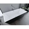 Vonia Mexen Lita su sifonu, 170 x 75 cm, Baltas/Juodas+Chrome